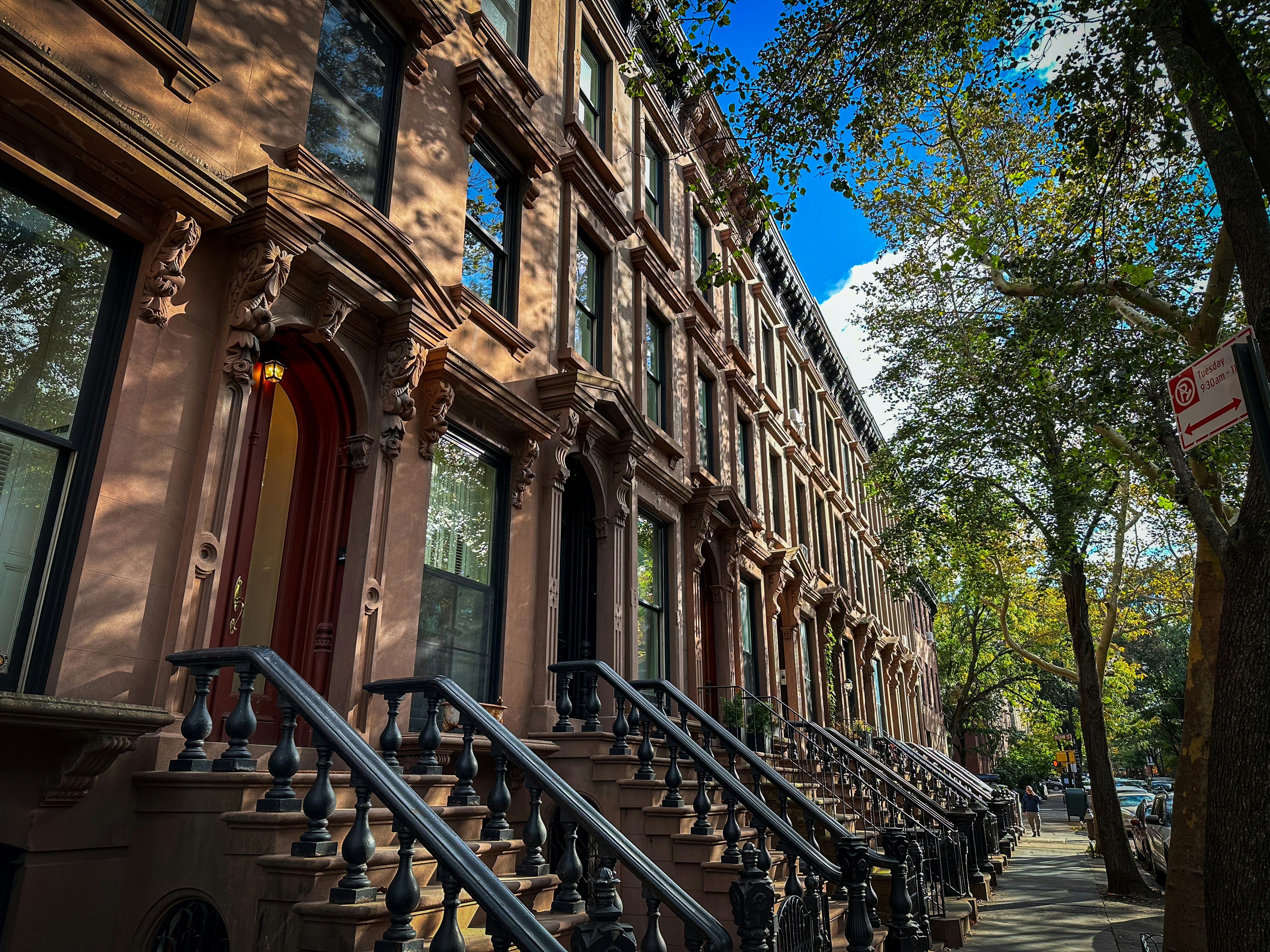 Bed-Stuy brownstone row houses